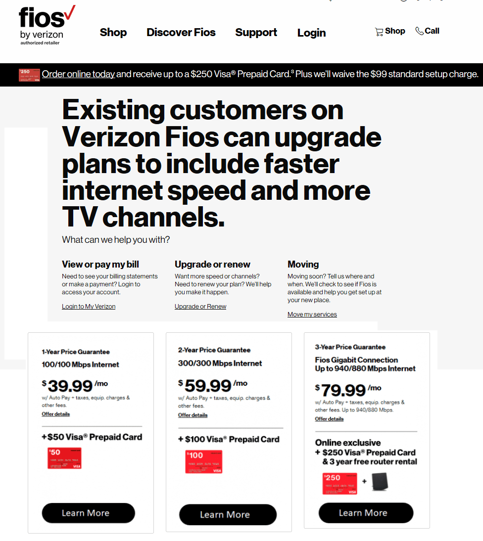 Verizon Fios Home Internet Black Friday & Cyber Monday Deals (2023